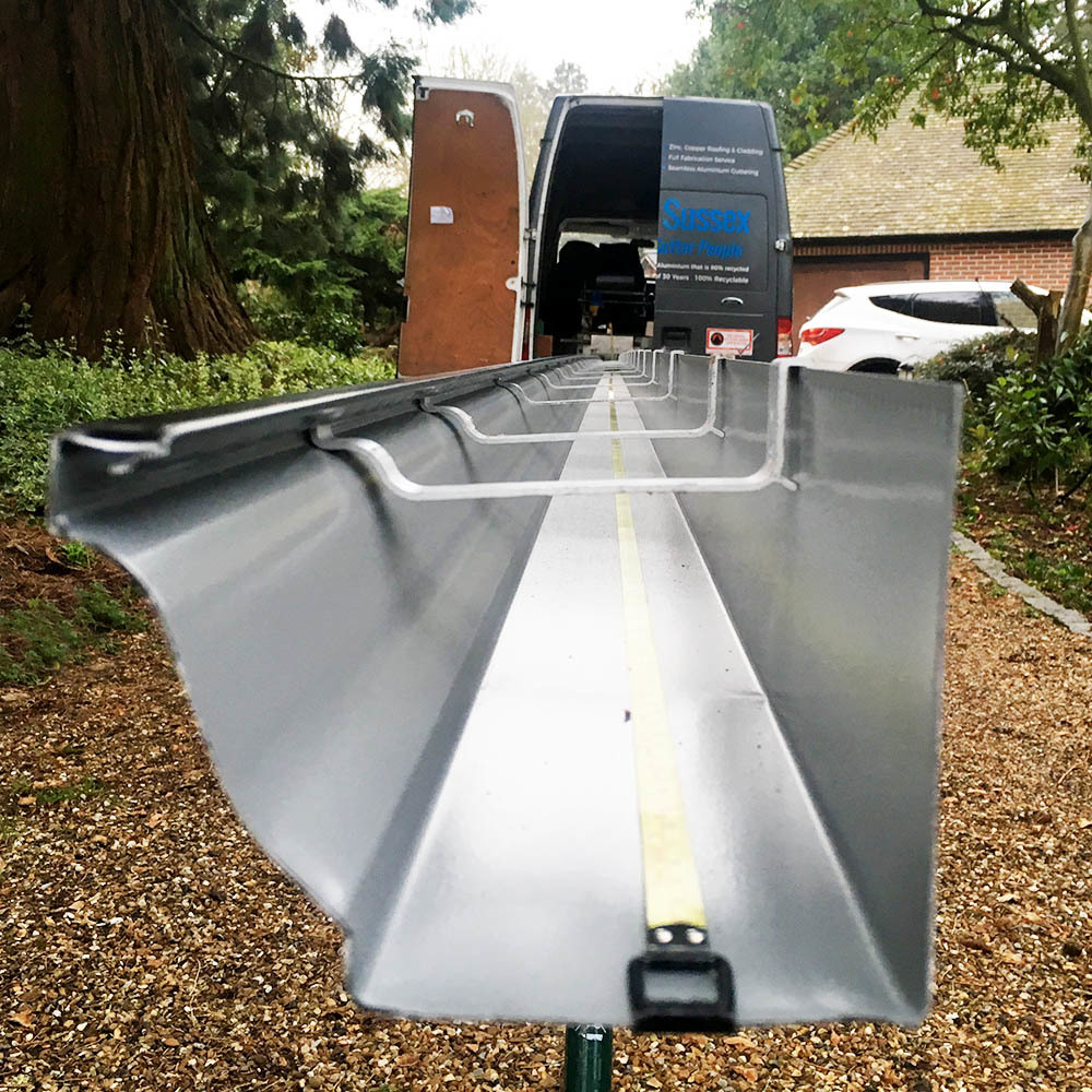 Ogee Guttering Being Extruded